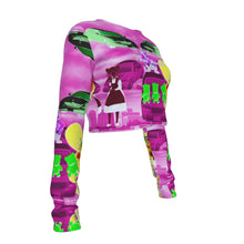 Load image into Gallery viewer, twas world long sleeve crop top #1