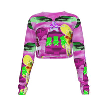 Load image into Gallery viewer, twas world long sleeve crop top #1
