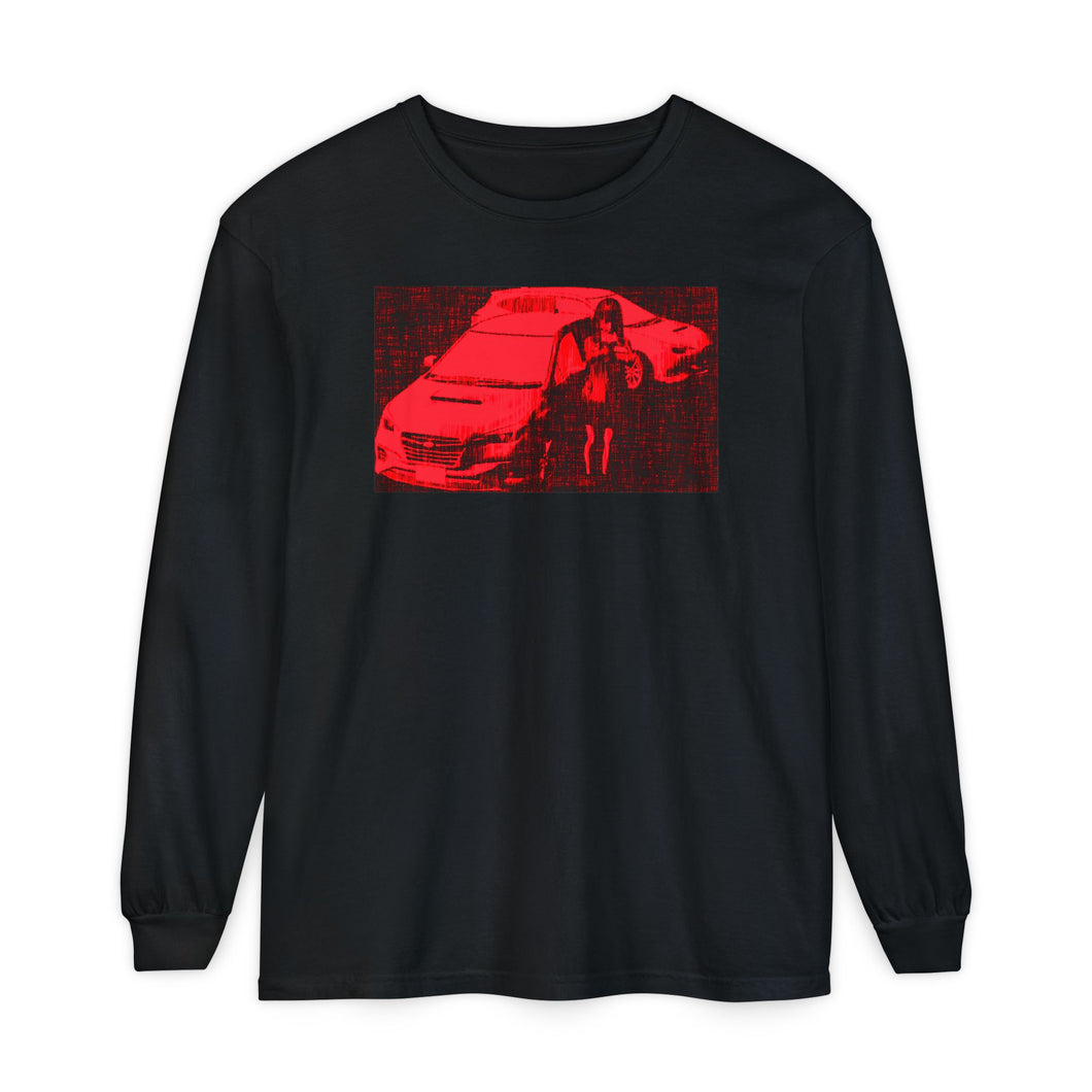 never press red race car Long Sleeve (no logo)